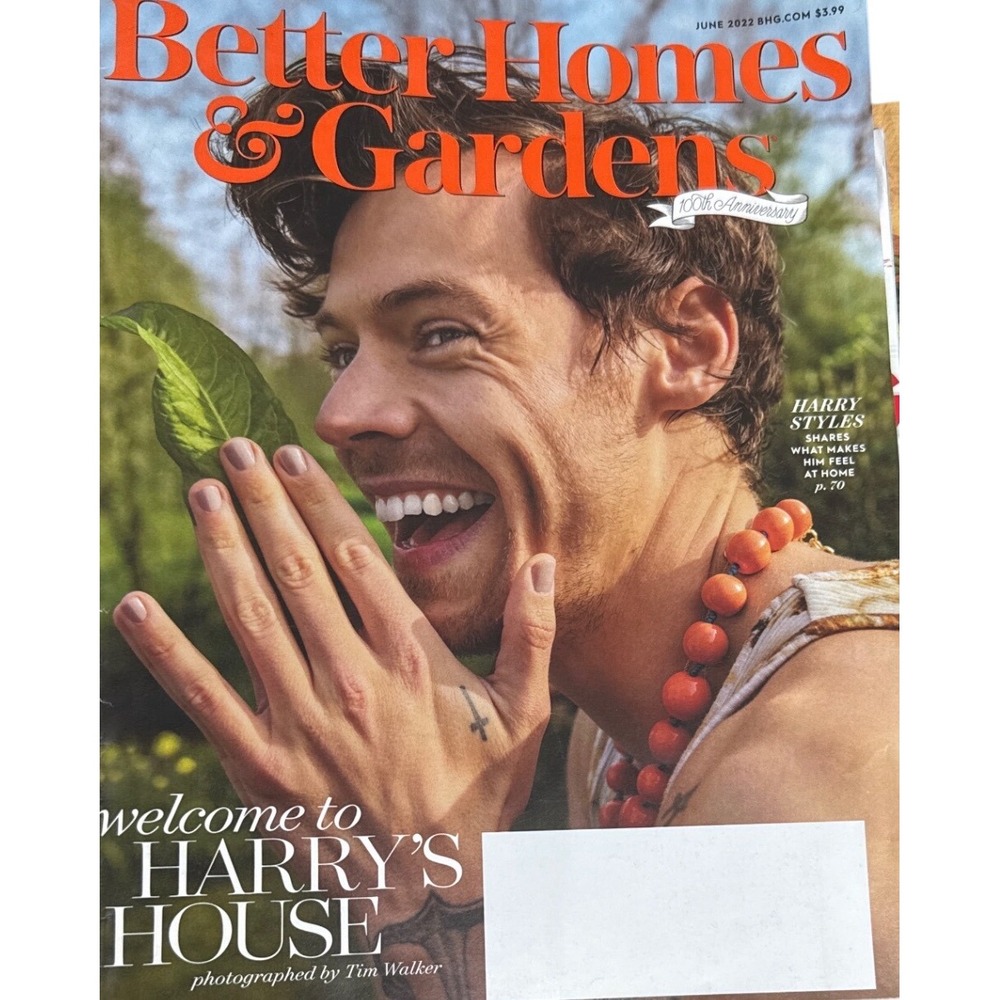 Harry Styles Better Homes & Gardens June 2022 No Label